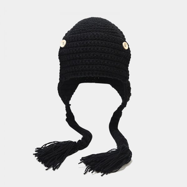 Versatile Fashion Braided Baotou Wool Warm Hat Children